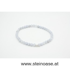 Armband Chalcedon blau facettiert 5mm